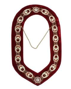 Collier de chaîne Shriner de haute qualité, prix d'usine en gros, bijoux maçonniques, régalia, franc-maçon, moderne, plaqué or, métal brossé - Product Image 2