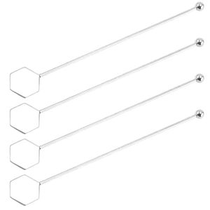 ไม้คนกาแฟสแตนเลสใช้ซ้ำได้สำหรับงานปาร์ตี้ที่กวนกาแฟรูปทรงน้ำผึ้ง - Product Image 4