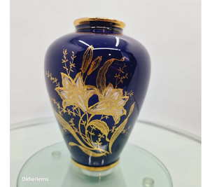 แจกันตั้งพื้นสีน้ำเงินโคบอลต์วินเทจ - Product Image 1