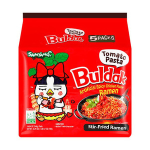 สำหรับ Samyang buldak Instant Ramen แพ็คเก็ตเดียวมะเขือเทศ140กรัมพาสต้า flavour บรรจุในถุง