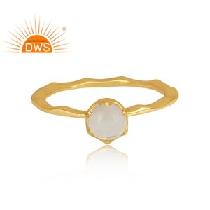 New arrival sterling <b>silver</b> 18k gold plated natural Ethiopian <b>Opal</b> gemstone statement <b>ring</b> demi fine jewelry manufacturer - Product Image 2