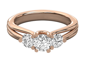 แหวนเพชรธรรมชาติ 100% ที่เพาะเลี้ยงในห้องปฏิบัติการ สี E ความใส VS1-VVS1 ชุบทอง 14K รับรองโดย IGI - แหวนหมั้นฉลองครบรอบ - Product Image 4