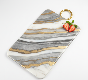 Tabla de Cortar Redonda de Mármol y Resina de Alta Calidad, Apta para Lavavajillas, Ecológica, para Cocinar y Servir en la Cocina - Product Image 3