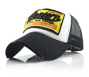 Sombrero deportivo de malla desgastada con borde curvo y parche tejido personalizado, moda clásica y Vintage para uso en exteriores, hecho en proveedor de Vietnam - Product Image 4