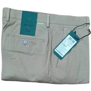 Pantalon slim décontracté pour hommes 100% polyester coton mélangé affaires formel taille moyenne pantalon de costume avant plat léger - Product Image 6