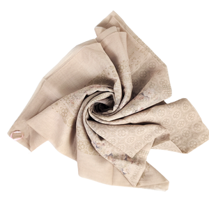 Nara série moderne élégant Hijab écharpe à manches courtes en coton décontracté formel pour les femmes musulmanes lait brun impression numérique pour le printemps - Product Image 5