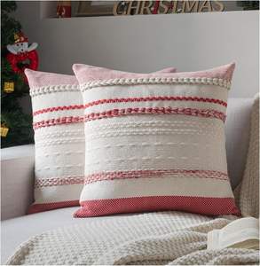 Luxury Striped Pattern Cotton Cushion <b>Cover</b> Modern Woven <b>Throw</b> Pillow Case for Home Decor <b>Sofa</b> Pillow - Product Image 2