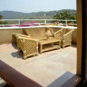 Juego de sofá de bambú modular de lujo para interior y exterior para sala de estar, jardín, parque, Villa, patio, muebles de salón elegantes - Product Image 6