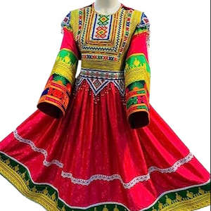 Robe kuchi vintage ethnique tribal, robe de soirée traditionnelle afghane/pakistanaise Kuchi Kochi 3030 - Product Image 1