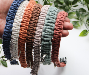 Collar ecológico hecho a mano para perros, cachorros, gatos | Collar de perro personalizado | Collar de perro suave-Algodón reciclado de alta calidad - Product Image 1