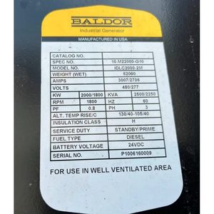 โมดูลพลังงานดีเซล Baldor IDLC2000-2M-Tier 2 3 เฟส - Product Image 6