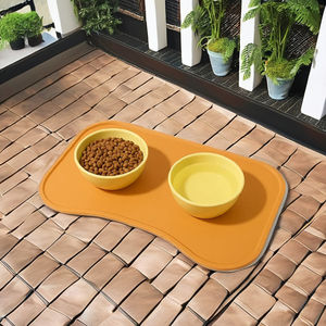 Étanche respirant écologique de qualité alimentaire Silicone moule tapis de nourriture pour animaux de compagnie grande taille antidérapant chien bol plateau solide motif tout - Product Image 2