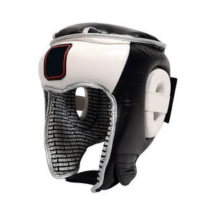 Casco Protector de Cabeza de PVC y Cuero al por Mayor para Boxeo, MMA y Artes Marciales con Protector Facial, Cierre Ajustable de Gancho y Bucle, Portátil - Product Image 1