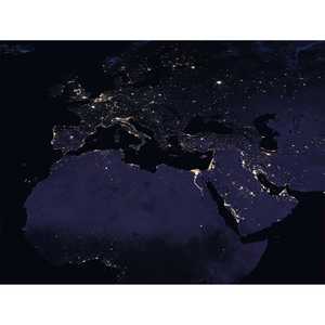 Carte du monde XXL, cartographie de la Terre la nuit, cartographie murale vernie - Product Image 3