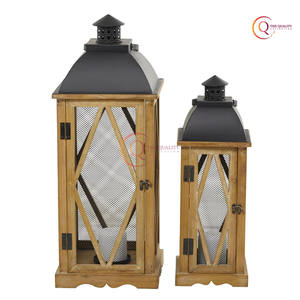 Qualité supérieure Conceptions personnalisées Lanterne à couvercle en métal de Noël Pots de bougie en bois uniques Couverture en métal Qualité Autres bougeoirs - Product Image 2