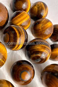 Boule de sphère d'oeil de tigre jaune naturel de haute qualité sculptée Feng Shui pierre précieuse de cristal de guérison pour l'amour d'équilibre d'énergie négative - Product Image 3