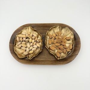 Elegante Tazón Retro de Aluminio para Aperitivos y Frutos Secos, Acabado Dorado Personalizado con PVD, para Exportación Internacional - Product Image 2