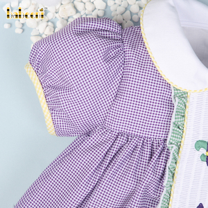 Vestido de bebé bordado a mano de caña de caramelo, OEM ODM, personalizado, hecho a mano, fabricante al por mayor, BB2625 - Product Image 6