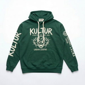 Custom Mens green Pullover Hoodie Shorts <b>set</b> Tracksuit <b>Set</b> Graphic Streetwear Heavyweight OEM Private Label B2B Manufacture - Product Image 3