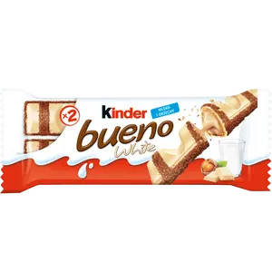 Barretta di cioccolato bianco e crema alla nocciola migliore Kinder Bueno, 1.4 oz ciascuno, confezione da 30, fornitore sfuso