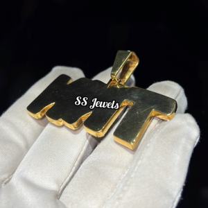 Bijoux Hip Hop personnalisés en argent Sterling 925 avec diamant Moissanite VVS complète avec lettre glacée nom pendentif cadeau d'anniversaire pour les enfants - Product Image 2