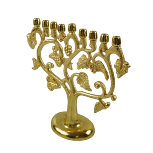 Atractivo candelabro Menorah HECHO DE Metal dorado candelabro para el hogar vajilla decoración candelabro para gran oferta - Product Image 1