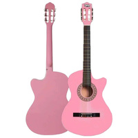 4/4 Pembe Kesik Gövdeli Klasik Gitar Tam Seti, Ayarlanabilir Truss Rod, Akort Aleti, Çanta, Askı, Capo ve Pena ile birlikte |   Midex CG-395PK