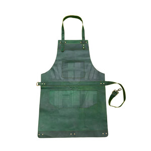 Vente en gros de tabliers de soudage à bavette en cuir véritable personnalisés nouveau design tabliers de taille imperméables sans manches produit phare pour le nettoyage - Product Image 3