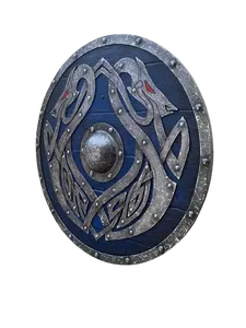 Escudo de cosplay de madera de escudo de batalla vikingo auténtico nuevo de alta calidad | Escudo de Arte de pared de madera redonda medieval - Product Image 3