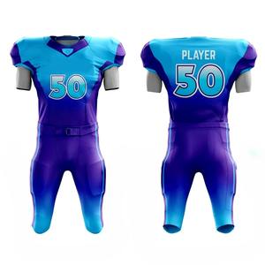 Uniforme de football américain Top Quality 100% Polyester Entièrement personnalisable 2 pièces Uniforme de football américain à vendre Bas quantité minimale de commande - Product Image 1