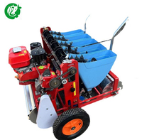 Semoir motorisé compact NH pour graines d'ail, à trois rangs, avec système de perçage et de pose des semis en hauteur, garantie 1 an, haute performance