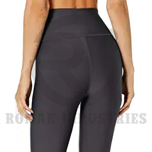 Leggings de Yoga de gimnasio de cintura alta para mujer con patrón sólido para entrenamiento y Deportes - Product Image 4