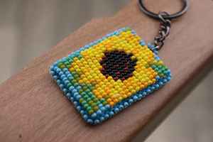 YF2212 Cone Stone Keychain Healing Crystal Glass Gemstone Bead <b>Keyring</b> Bag Accessory Gift for Mom/Friend - Product Image 6