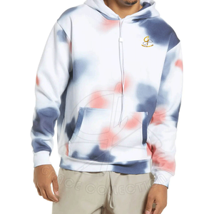 Temporada de invierno Tie Dye Hoodies 100% Cotton Tie Dye Hoodies para personalizar su propio logotipo de marca Sudadera con capucha para hombre - Product Image 2