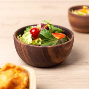 ชุดชามไม้ธรรมชาติสำหรับเสิร์ฟอาหารชามไม้ทำมือปลอดภัยสำหรับรับประทานอาหาร - Product Image 3