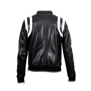 Fabricant OEM, veste bomber de haute qualité pour femmes, 100% coton, noir et blanc, style streetwear, respirante, écologique - Product Image 3