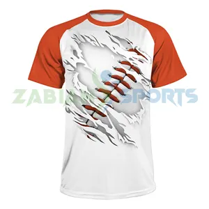 Polyester Sublimation Herren Ballspiel Quick Dry Sport Running T-Shirts Gedruckt Sublimiert Günstiger Preis Top Qualität
