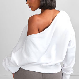 2025 Vintage 400 Gsm French Terry Hoodie pantalones de pierna ancha de alta calidad de algodón ecológico polar otoño sudadera personalizada para mujer - Product Image 2