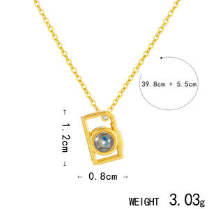 Collar con Proyección de Fotos Personalizada, Colgante en Forma de Corazón, Collar de Recuerdo Dorado Personalizado con Imagen Oculta - Product Image 6