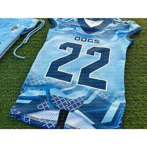 ชุดกีฬาปักลายผ้าทอลายทแยงเครื่องแบบอเมริกันฟุตบอลใส่สบายออกแบบได้ตามต้องการ - Product Image 4