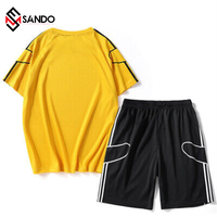 Conjuntos de Ropa Casual de Verano para Hombre con Diseño OEM y Logotipo Personalizado, Camisetas y Pantalones Cortos Transpirables, de Secado Rápido y Duraderos con Estampado