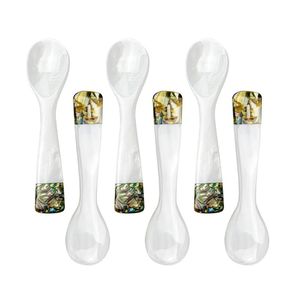 Ensemble de 6 cuillères à caviar de luxe en nacre, cuillère en coquille de mer pour restaurant, café, boutique, vente directe d'usine au Vietnam à prix avantageux - Product Image 1