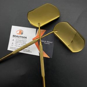 Pince à sourcils en acier durable plaqué or Miroirs à cils carrés pour extensions de cils - Product Image 2