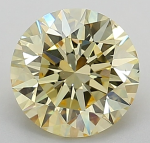 Joyería de diamante cultivado en laboratorio de corte redondo amarillo Fabricación de diamantes CVD - Product Image 1