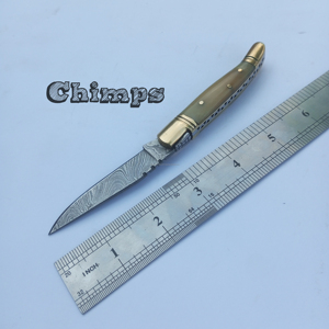 Cuchillo plegable táctico de alta calidad, precio razonable, cuchillo de caza de acero de Damasco, cuchillo de bolsillo multiherramienta, OEM personalizable - Product Image 4