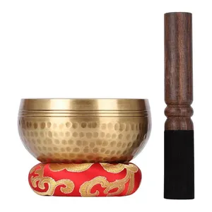 티베트 노래 그릇 세트-요가 마음 챙김을위한 명상 사운드 그릇 차크라 치유 자기 조절 수제