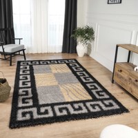 Sophisticated Persian/Turkish Machine Made High Polyester Cushioned Reversible Non-Slip Floral Rug Set for Living Room & Car Use