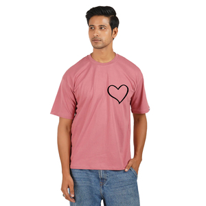 OEM Service Oversize <b>Men's</b> <b>T</b> <b>Shirt</b> <b>Pink</b> Color O Neck Pullover Half Sleeve Drop Shoulder <b>Men's</b> <b>T</b> <b>Shirt</b> <b>For</b> Summer - Product Image 1