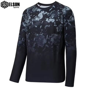 Camiseta sublimada de secado rápido de alta calidad para hombre, protección UV, cómoda, pesca, 50% poliéster, 50%, camiseta de Spandex para hombre - Product Image 4