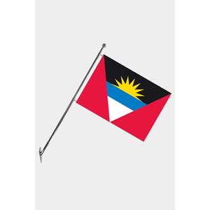 Ensemble de mât de drapeau télescopique imprimé numériquement pour montage mural - Product Image 1